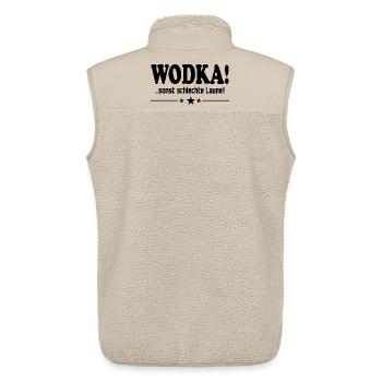 Wodka trinken Schlechte Laune Alkohol Saufen - Unisex Sherpaweste von Stanley/Stella - Beige - Hinten - AI Model Male 178 light (178cm)