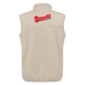 bandit dieb crime criminal aufkleber hooligan gang - Unisex Sherpaweste von Stanley/Stella - Beige - Hinten - AI Model Male 178 light (178cm)