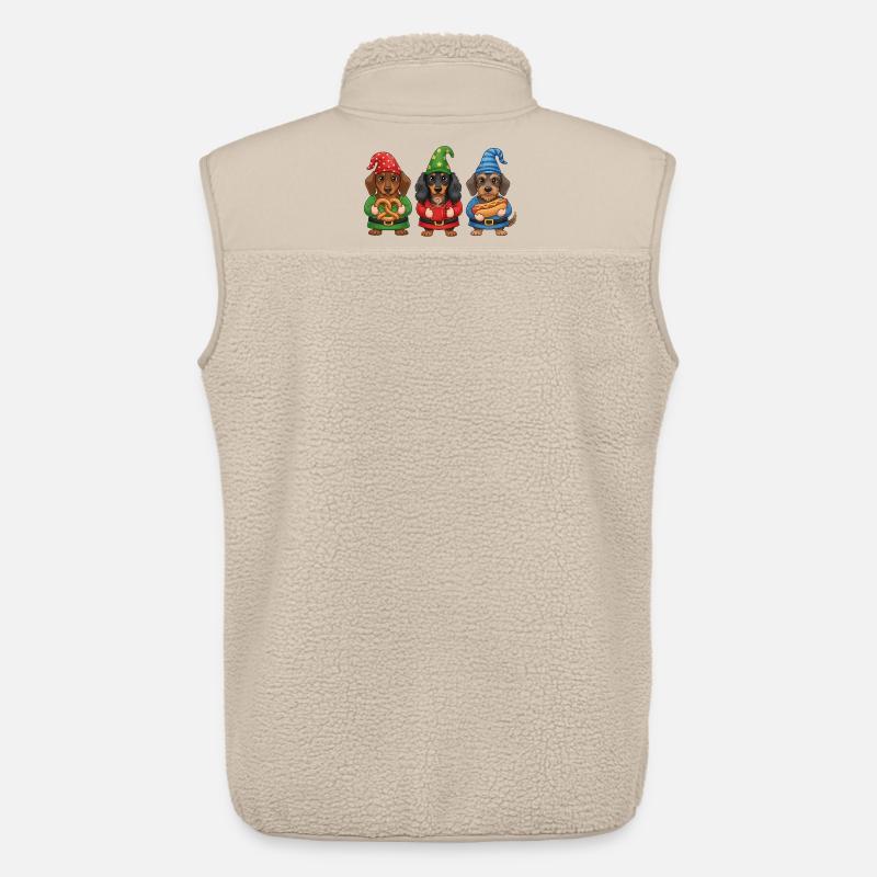 Dackel Merry Christmas Cooles Weihnachtsgeschenk - Unisex Sherpaweste von Stanley/Stella - Beige
