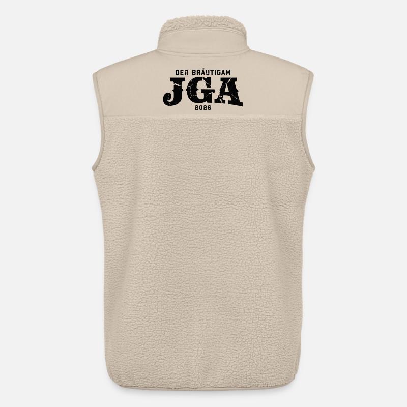 Der Bräutigam JGA 2026 Junggesellenabschied - Unisex Sherpaweste von Stanley/Stella - Beige