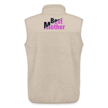 Best Mother Shirt – Gift for Moms - Unisex Sherpa Gilet by Stanley/Stella - beige - Back - AI Model Male 178 light (178cm)