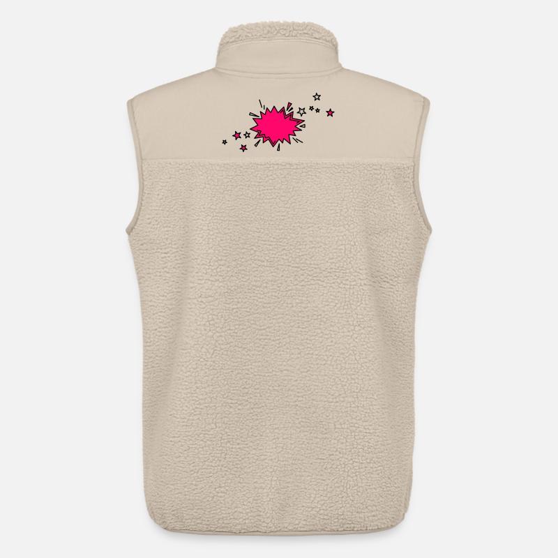 Comic Element in schwarz und pink - Unisex Sherpaweste von Stanley/Stella - Beige