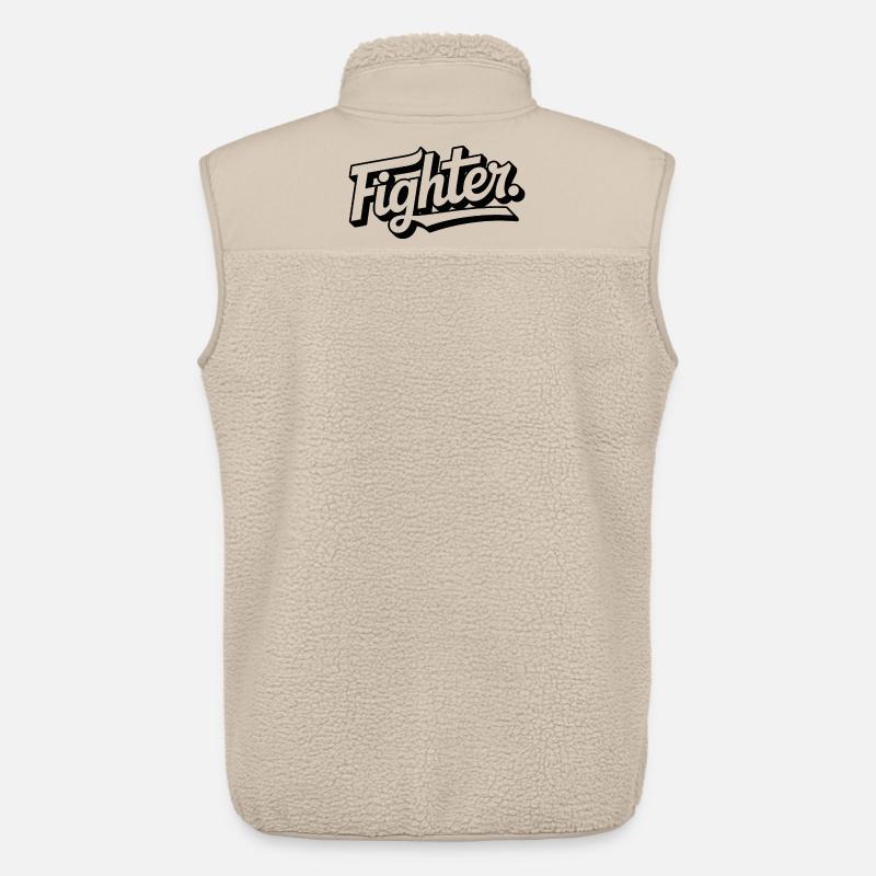 fighter. Schriftzug Clean - Unisex Sherpaweste von Stanley/Stella - Beige