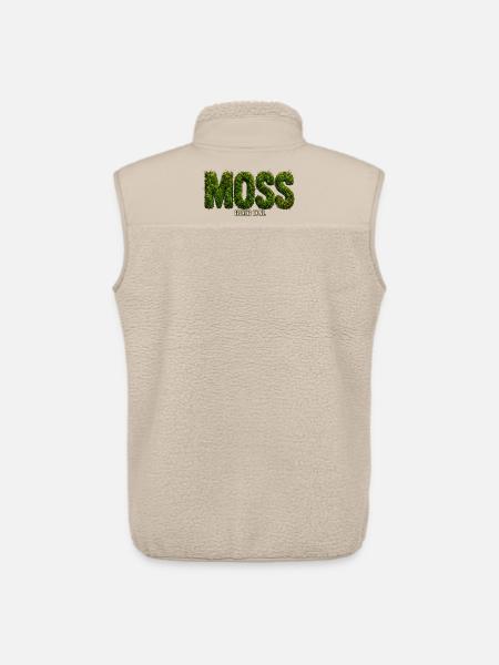 MOSS – Growing Inside Me | Botanical pun - Unisex Sherpa Gilet by Stanley/Stella - beige