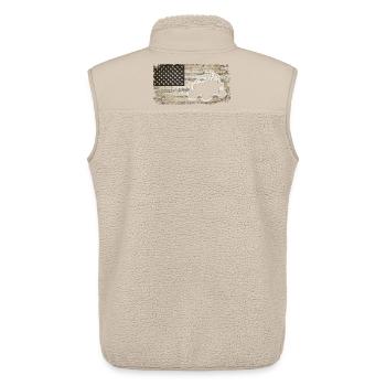 Rugged Flag Offroad-Flucht - Unisex Sherpaweste von Stanley/Stella - Beige - Hinten - AI Model Male 178 light (178cm)