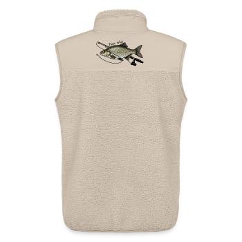 Angeln mit Rute Brasse Fisch Petri Heil - Unisex Sherpaweste von Stanley/Stella - Beige - Hinten - AI Model Male 178 light (178cm)