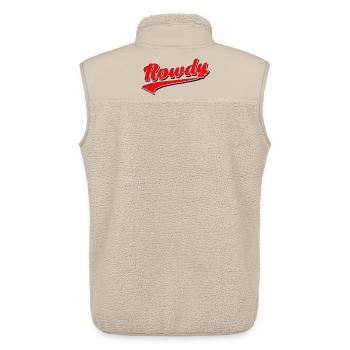 rowdy rüpel bandit gang dieb chaot bengel sohn - Unisex Sherpaweste von Stanley/Stella - Beige - Hinten - AI Model Male 178 light (178cm)
