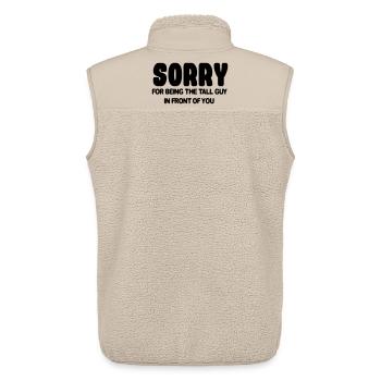 Sorry this tall guy is standing in front of you # - Unisex Sherpa Gilet by Stanley/Stella - beige - Back - AI Model Male 178 light (178cm)