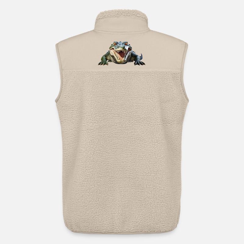 Krokodil - Unisex Sherpaweste von Stanley/Stella - Beige