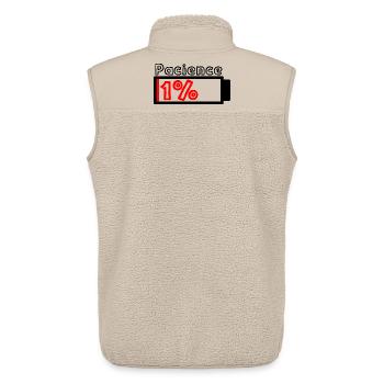 Pacience Design für Leute, die sehr geduldig sind - Unisex Sherpaweste von Stanley/Stella - Beige - Hinten - AI Model Male 178 light (178cm)