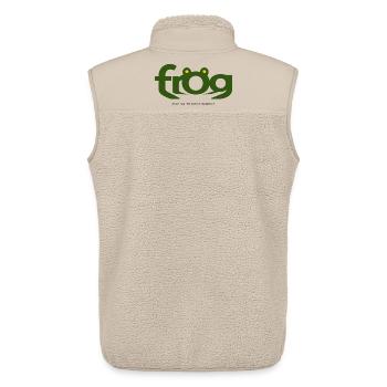 FROG – Jumping Straight to Conclusions - Unisex Sherpa Gilet by Stanley/Stella - beige - Back - AI Model Male 178 light (178cm)