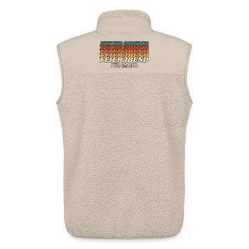 Feierabend für immer - Retro Schrift - Unisex Sherpaweste von Stanley/Stella - Beige - Hinten - AI Model Male 178 light (178cm)