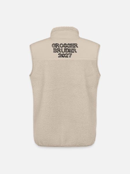 Großer Bruder 2027 Schriftzug handgezeichnet - Unisex Sherpaweste von Stanley/Stella - Beige
