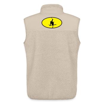 Ski freestyle logo - Unisex Sherpa Gilet by Stanley/Stella - beige - Back - AI Model Male 178 light (178cm)
