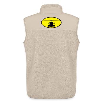 Hubschrauber Logo - Unisex Sherpaweste von Stanley/Stella - Beige - Hinten - AI Model Male 178 light (178cm)