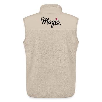 magic - Unisex Sherpaweste von Stanley/Stella - Beige - Hinten - AI Model Male 178 light (178cm)