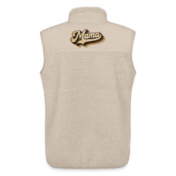 Mama Retro Love mothersday - Unisex Sherpa Gilet by Stanley/Stella - beige - Back - AI Model Male 178 light (178cm)