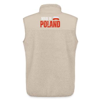 Made in Poland, polnischer Stolz - Unisex Sherpaweste von Stanley/Stella - Beige - Hinten - AI Model Male 178 light (178cm)