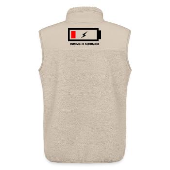 Mom charging do not disturb - Unisex Sherpa Gilet by Stanley/Stella - beige - Back - AI Model Male 178 light (178cm)
