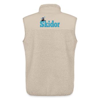 skis - Unisex Sherpa Gilet by Stanley/Stella - beige - Back - AI Model Male 178 light (178cm)