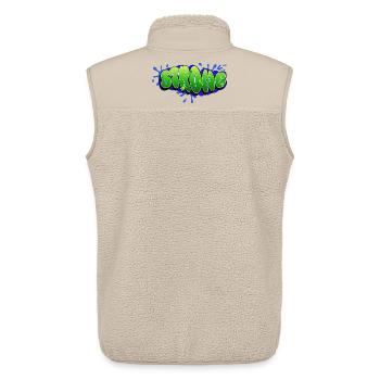 STRONG – Graffiti Schriftzug für Stärke & Mindset - Veste sans manches sherpa unisexe Stanley/Stella - beige - Dos - AI Model Male 178 light (178cm)