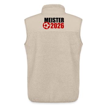 Meister 2026 Meisterschaft - Unisex Sherpaweste von Stanley/Stella - Beige - Hinten - AI Model Male 178 light (178cm)