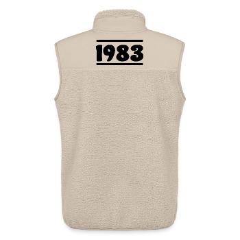 1983 Geburtstag 1983  - Unisex Sherpaweste von Stanley/Stella - Beige - Hinten - AI Model Male 178 light (178cm)