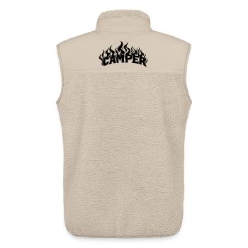 Camper Flammen - Unisex Sherpaweste von Stanley/Stella - Beige - Hinten - AI Model Male 178 light (178cm)