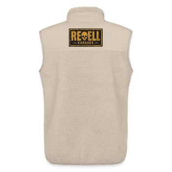 Rebellen-Karaoke. - Unisex Sherpaweste von Stanley/Stella - Beige - Hinten - AI Model Male 178 light (178cm)