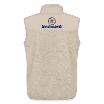 Abenteuer wartet auf den Kompass - Unisex Sherpaweste von Stanley/Stella - Beige - Hinten - AI Model Male 178 light (178cm)