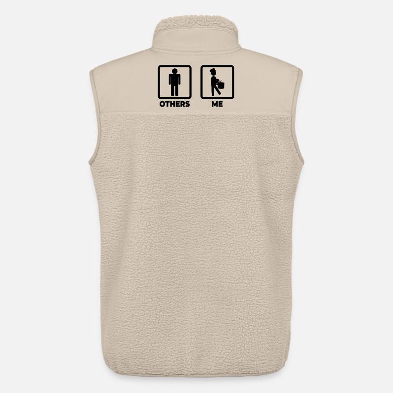 Trommler Strichmännchen - Unisex Sherpaweste von Stanley/Stella - Beige