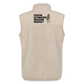 Firefighters Motivation - Unisex Sherpa Gilet by Stanley/Stella - beige - Back - AI Model Male 178 light (178cm)