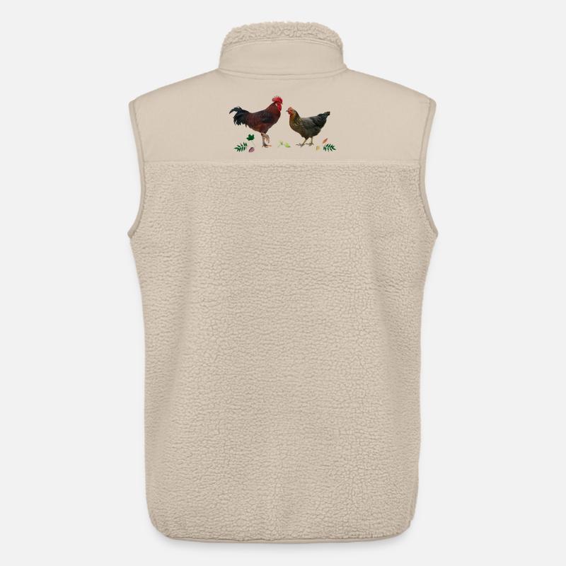 Hahn und Huhn - Unisex Sherpaweste von Stanley/Stella - Beige