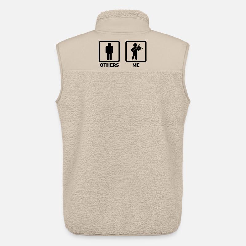 Geiger Strichfigur - Unisex Sherpaweste von Stanley/Stella - Beige