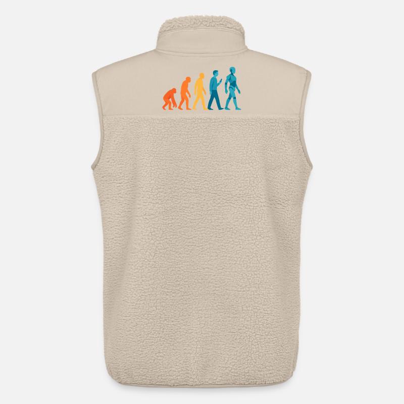 Évolution vers le contour du robot - Veste sans manches sherpa unisexe Stanley/Stella - beige