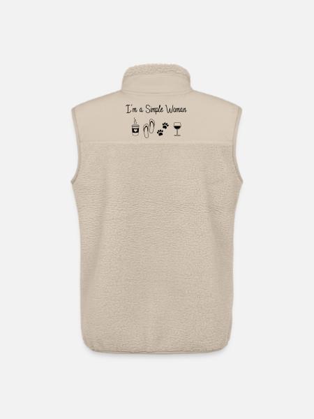 Simple Woman - Unisex Sherpa Gilet by Stanley/Stella - beige