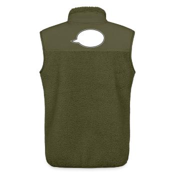 Speech bubble comic right - Unisex Sherpa Gilet by Stanley/Stella - khaki - Back - AI Model Male 178 light (178cm)