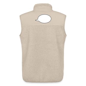 Speech bubble comic right - Unisex Sherpa Gilet by Stanley/Stella - beige - Back - AI Model Male 178 light (178cm)