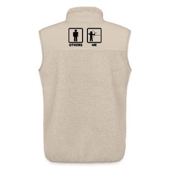 Lustiger Bogensportler - Unisex Sherpaweste von Stanley/Stella - Beige - Hinten - AI Model Male 178 light (178cm)