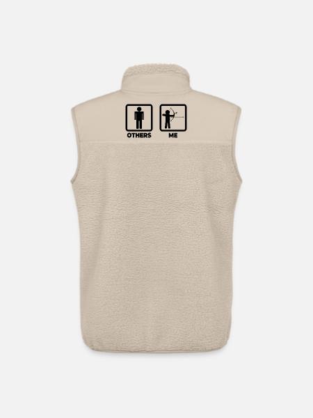 Funny archer - Unisex Sherpa Gilet by Stanley/Stella - beige