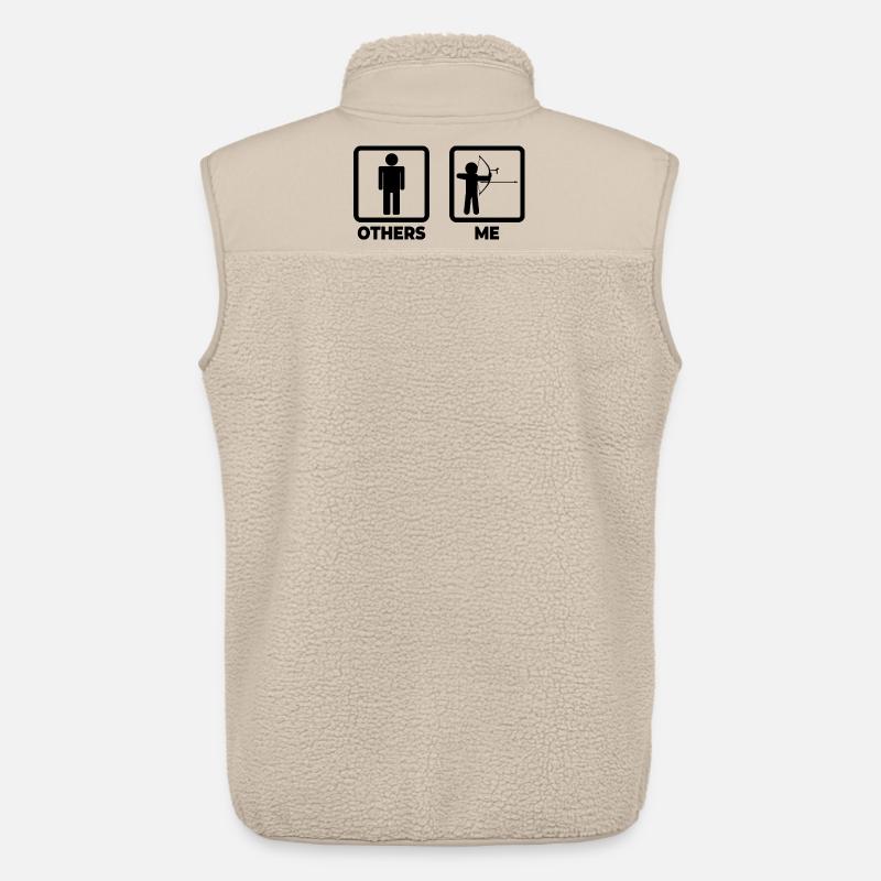 Funny archer - Unisex Sherpa Gilet by Stanley/Stella - beige