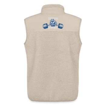 Muscular Gym Rat – Graphics for Fitness Fans - Unisex Sherpa Gilet by Stanley/Stella - beige - Back - AI Model Male 178 light (178cm)