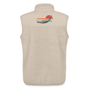 Pottwal Retro Sonnenuntergang - Unisex Sherpaweste von Stanley/Stella - Beige - Hinten - AI Model Male 178 light (178cm)