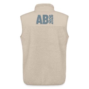 Abi 2026 - Abitur - Gift | minimal design - Unisex Sherpa Gilet by Stanley/Stella - beige - Back - AI Model Male 178 light (178cm)