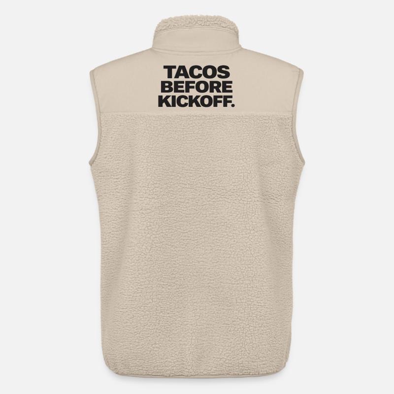Tacos Before Kickoff. - Unisex Sherpaweste von Stanley/Stella - Beige