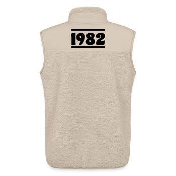 1982 Geburtstag 1982  - Unisex Sherpaweste von Stanley/Stella - Beige - Hinten - AI Model Male 178 light (178cm)
