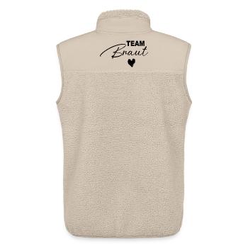 Team Braut Design für eine Hochzeit Junggesellin - Unisex Sherpaweste von Stanley/Stella - Beige - Hinten - AI Model Male 178 light (178cm)