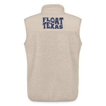 Schwebendes Texas-Logo Textkunst - Unisex Sherpaweste von Stanley/Stella - Beige - Hinten - AI Model Male 178 light (178cm)