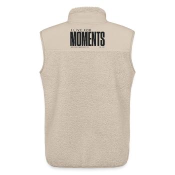 I Live For Moments | Photographer's Edition - Unisex Sherpa Gilet by Stanley/Stella - beige - Back - AI Model Male 178 light (178cm)