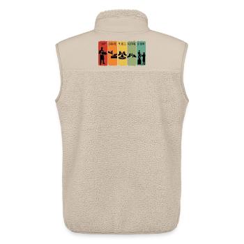 Retro Sculpting Steps Schnitzen Modell Verfeinerung Geschenk - Unisex Sherpaweste von Stanley/Stella - Beige - Hinten - AI Model Male 178 light (178cm)